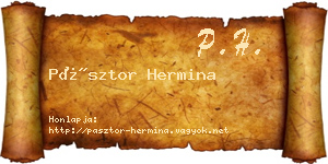 Pásztor Hermina névjegykártya