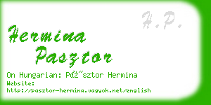 hermina pasztor business card